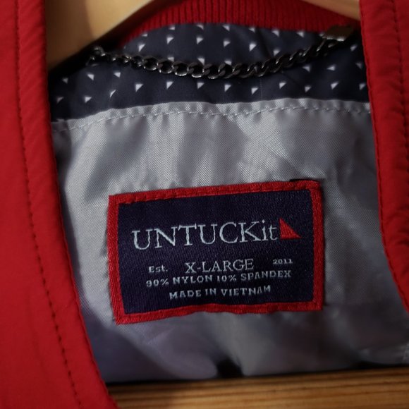UNTUCKit Men's XL Nylon Zip/Button Windbreaker - Picture 9 of 11